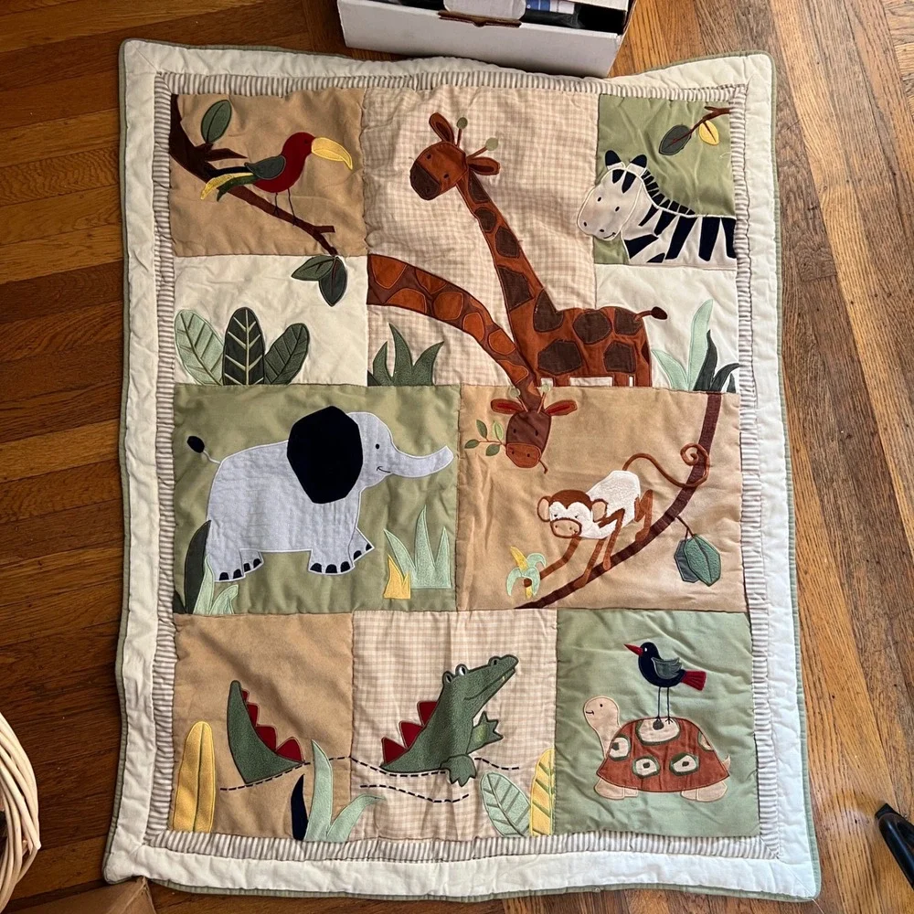 Kidsline Zanzibar Safari Quilt - Toddler - Baby Shower Gift‎ - 2006 - Y2K